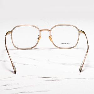 Gafas de Titanio con Montura Completa Rectangular, Unisex, Ligeras, para Corrección de la Visión, para Adultos, Color Sólido - Product Image 5
