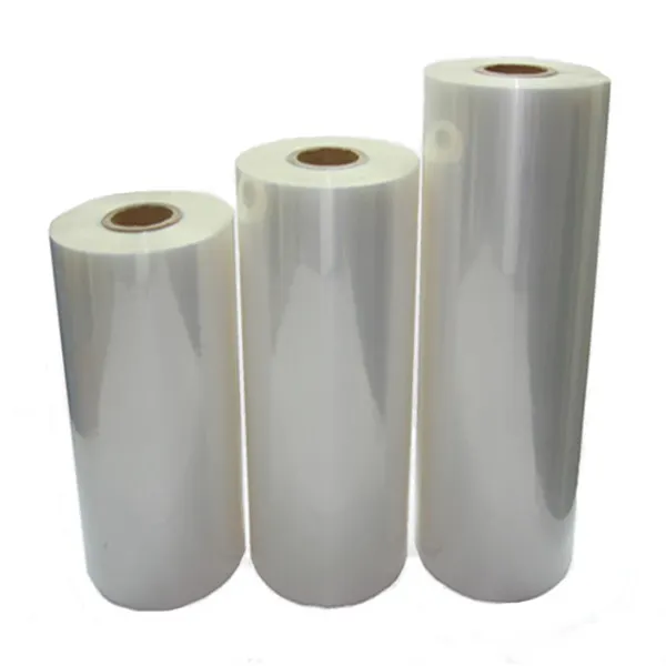 BOPP OPP-rollo de película de plástico grueso para embalaje de productos, película térmica impresa de polietileno