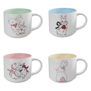 ชุดแก้วเซรามิคลายสัตว์ราคาถูกจากโรงงานโดยตรง ดีไซน์สวยงาม ซ้อนเก็บได้ เหมาะสำหรับเป็นของขวัญทางธุรกิจ - Product Image 6