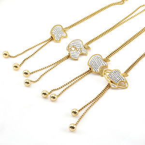 Zogxin Apple Pendant Necklace 18K Gold Plated Rhinestone Chain Long Jewelry For Women Party Fashion - Product Image 2
