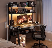 Bureau d'ordinateur avec étagère intégrée, bureau d'étude moderne et minimaliste pour la maison, bureau d'écriture simple pour étudiant dans la chambre