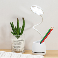 Lampe LED de haute qualité en vente directe, lampe de bureau rechargeable avec support de rangement pour stylos, protection des yeux pour la lecture