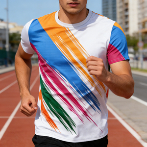 T-shirts en polyester à séchage rapide et anti-humidité, imprimés sur mesure, unisexes, pour événements de marathon, course à pied, sports, t-shirts en mesh - Product Image 6