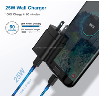 Vente chaude USB C Charge Super Rapide pour Samsung Galaxy S22 S23 type c Tête de Charge Rapide 25W cargador tipo c Chargeur Mural