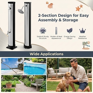 <span class=keywords><strong>Douche</strong></span> extérieure <span class=keywords><strong>solaire</strong></span> 2 sections de 72 pieds et 10 gallons avec pommeau rotatif et robinet au pied – Idéale pour jardin, plage, spa - Product Image 5