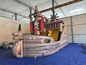 Glissière gonflable commerciale de <span class=keywords><strong>bateau</strong></span> de <span class=keywords><strong>pirate</strong></span> de PVC pour des activités extérieures de carnaval - Product Image 2