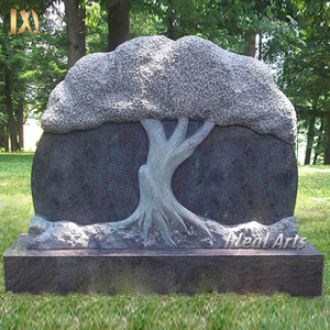 Lapide in Granito Nero con <span class=keywords><strong>Albero</strong></span> <span class=keywords><strong>della</strong></span> <span class=keywords><strong>Vita</strong></span>, Intagliata a Mano e Lucidata, per Decorazione Cimiteriale - Product Image 3