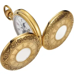 Vintage Double Sided Skeletonized Men's Mechanical <strong>Pocket</strong> <strong>Watch</strong> Luxury Ornate Necklace Pendant Clock Gentleman <strong>Suit</strong> Match <strong>Watch</strong> - Product Image 5