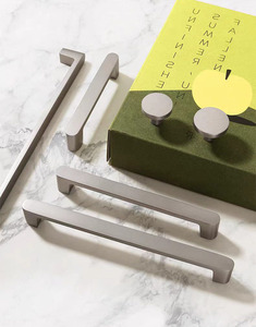 Poignée de meuble de cuisine en laiton massif, finition nickel brossé, poignées de porte d'armoire, poignées de tiroir rondes - Grande Vente - Product Image 4