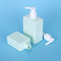 Bouteille de savon liquide, lotion ou shampoing en PET carrée de haute qualité, 150 ml, 300 ml, avec pompe