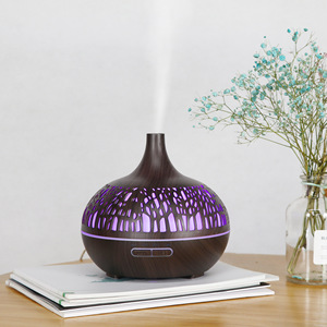 Forest Aroma Diffuser 400ml Wood Grain Design Humidifier With <b>Timer</b> <b>For</b> Home And Office Use - Product Image 4