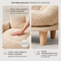 Lit de Luxe Orthopédique Premium pour Chats et Chiens – Mobilier Solide pour Animaux de Compagnie, Fournitures de Salon, Canapé-Lit Lavable en Peluche pour Chiens et Chats