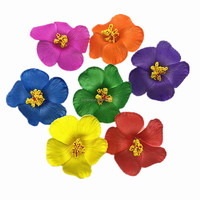 Têtes de fleurs artificielles faites à la main en mousse d'hibiscus tropical de 9cm Sinensis fleur de frangipanier pour la décoration de Noël