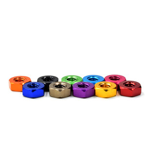 Écrous hexagonaux en aluminium 6061 6063 7075 M2 M3 M4 M5 M6, peints en noir, anodisés, pour modèles RC - Product Image 5