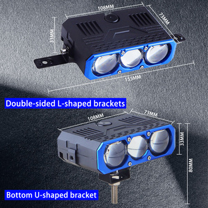 Feux de croisement LED pour voiture avec feux de calandre DRL, double ventilateur, feux de brouillard, feux de travail, feux auxiliaires externes pour véhicules tout-terrain et camions - Product Image 6