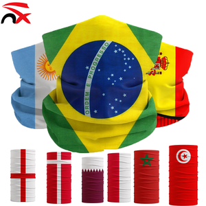 Bandana de tête en microfibre carrée populaire 2026, protection solaire UV, respirant, polyester, drapeau du Brésil, pour la <span class=keywords><strong>promotion</strong></span> - Product Image 1