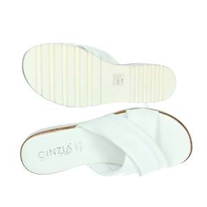 Cinzia Soft Women's Low Wedge <b>Sandals</b> White IAF22974 - Product Image 6