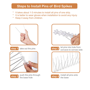 Herbruikbare Vogelduif Afschrikmiddel Spikes Roestvrijstalen Vogel Spikes Beste Vogelpiek Voor Duiven - Product Image 6