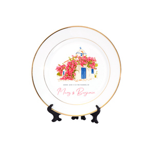 Plato de Cerámica Blanco <span class=keywords><strong>para</strong></span> Sublimación de 7.5 Pulgadas al por Mayor, Vajilla Personalizada <span class=keywords><strong>para</strong></span> Hotel, Restaurante, Día de la Madre, Escuela, Aniversario - Product Image 3
