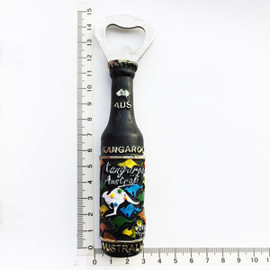 Ouvre-bouteille aimanté <span class=keywords><strong>pour</strong></span> réfrigérateur sur le thème de l'Australie, souvenir sculpté en résine avec logo personnalisé - Product Image 4