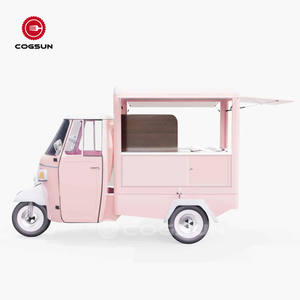Diseño personalizado Ape <span class=keywords><strong>Piaggio</strong></span> triciclo camión de comida de acero inoxidable para la venta flores en la azotea restaurante móvil productos de pavo - Product Image 5