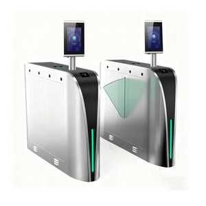 Nuevo Diseño de Torniquete de Barrera Abatible de Doble Núcleo con Motor sin Escobillas, Sistema de Control de Acceso con Reconocimiento Facial, Entrada/Salida Bidireccional - Product Image 1