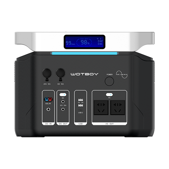 WOTBOY 2000W 2500W Pure Sine Wave Small Silent Outdoor Portable Energy Backup Power Supply Solar Generator Electric Station