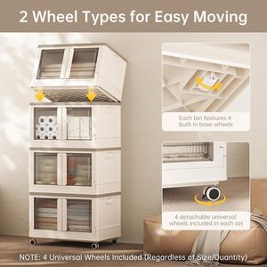 Clear Foldable Multi-Layer Large Organizer <b>Storage</b> Cabinet Household Plastic <b>Storage</b> <b>Boxes</b> Clothing Toys Home Packaging - Product Image 3