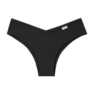 กางเกงในทรงสามเหลี่ยมผ้าริบสไตล์ Maillard สำหรับผู้หญิง - เอววี ระบายอากาศได้ดี ผ้าฝ้าย เซ็กซี่ ยกกระชับสะโพก - Product Image 5