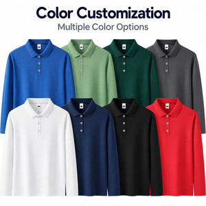 เสื้อโปโลแขนยาวผู้ชายแบรนด์ส่วนตัว 140gsm น้ำหนักเบาพิเศษ แห้งเร็ว ผลิตจากโพลีเอสเตอร์ เหมาะสำหรับกอล์ฟ รับสกรีนโลโก้ตามแบบ OEM ไซส์ M-5XL - Product Image 3