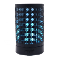 Diffuseur d'aromathérapie ultrasonique électrique alimenté par USB, design métallique, 100 ml, avec lumière LED 7 couleurs et fonction de minuterie