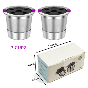 Double K Cup <strong>Coffee</strong> Capsule Reusable <strong>Pods</strong> <strong>Keurig</strong> Stainless Steel <strong>Coffee</strong> Filter Americano <strong>Coffee</strong> Portable Eco-Friendly - Product Image 1