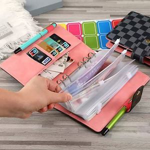 <span class=keywords><strong>Quaderni</strong></span> in pelle 6 anelli <span class=keywords><strong>a</strong></span> <span class=keywords><strong>spirale</strong></span> Business Planner lavoro Agenda Budget Binder stampa <span class=keywords><strong>a</strong></span> scacchiera A6 Pu Cover <span class=keywords><strong>con</strong></span> buste di cassa - Product Image 6