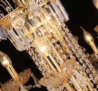Lustre en cristal K9 de luxe, style rétro européen Landu, de haute qualité, pour salle à manger.