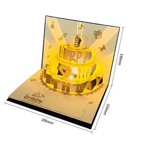 Pull-Out Original Music <b>Light</b> 3D Birthday & Christmas Greeting Card With Red Envelope-High-End Creative Gift - Product Image 2