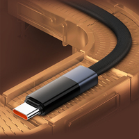 Câble de données de charge rapide LDNIO LS241 Type-C 1m, câble de chargeur de téléphone portable avec micro USB C, ligne de données haute vitesse