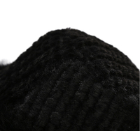 Bonnet en jacquard pour femme, motif uni, haute qualité, peluche épaisse, pour l'hiver, tendance, effet amincissant