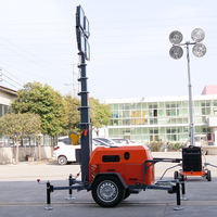 Tour d'éclairage mobile diesel à LED 400*4, tour d'éclairage portable pour la construction, éclairage extérieur, tour d'éclairage mobile télescopique, prix