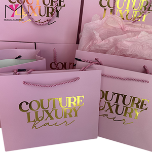 MuYang Custom Luxury Gold Stamp Paperboard Shipping Bag <b>Designed</b> for Hair <b>and</b> Household Products <b>Packaging</b> for Fur Use - Product Image 6