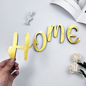 Pegatinas de Pared de Acrílico con Letras Inglesas, Pegatinas Decorativas para el Hogar, Pegatinas de Pared con Espejo, Diseño de Letras Lindas y Gruesas, Venta al por Mayor - Product Image 1