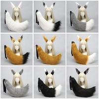 Dropship Large Plush Animal Tail Fox Wolf Tail Cosplay Prop Furry Costume Accessory