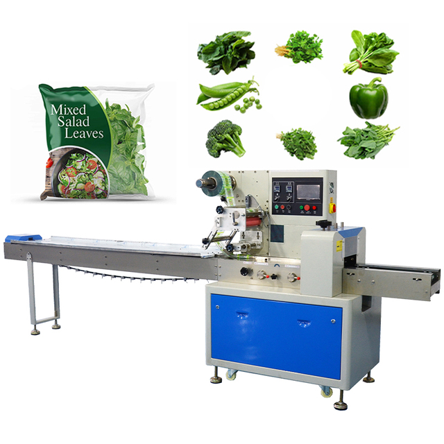 10Bags 20Bags 50Bags Per Min Vegetable Cake Pita Bread Cheese Pillow Flow Horizontal Packaging Machine
