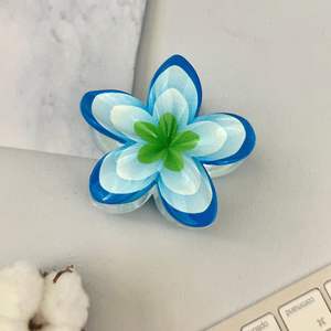 Pinza para el pelo con diseño de flor degradada y plato de huevo multicolor para un peinado creativo y dulce - Product Image 6