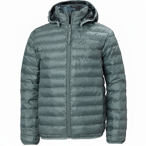 2025 hommes hiver en cuir doudoune Plaid à capuche épaissi bouffant manteau personnalisé fermeture éclair grande taille hommes vêtements garçons - Product Image 1