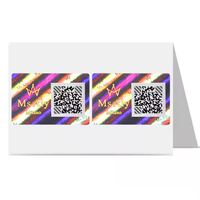 Étiquette de code QR holographique 3D au design unique avec code-barres, sécurité anti-effraction, autocollants holographiques personnalisés