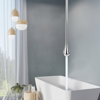 Robinet à capteur moderne robinet de lavabo en laiton robinet de lavabo à eau mélangée chaude et froide sans contact robinet de salle de bain au plafond