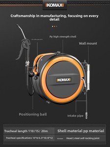<span class=keywords><strong>Enrouleur</strong></span> de tube télescopique automatique pour tuyau d'air, pince de tambour électrique, pompe à air, tuyau d'air, outils pneumatiques pour réparation automobile et esthétique - Product Image 2