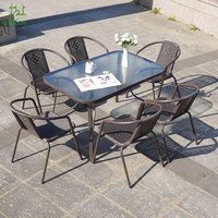 Table de jardin 6 places Table de salle à manger rectangulaire moderne avec rallonge en verre trempé Table à manger d'extérieur avec trou de parapluie