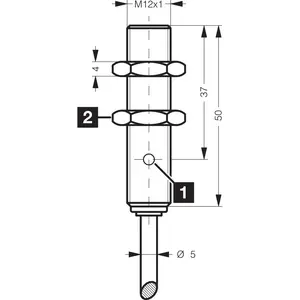 Sensor de proximidad inductivo INE-300 Industrial Serie Extended con distancias de detección dobles y triples DCC12M06NOLK - Product Image 2