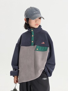Sweat-shirt pour garçons de style japonais, automne 2025, nouveau, enfants, beau, trésor masculin, mode, couleur contrastée, manches longues, tendance - Product Image 2